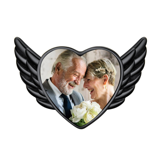 Angel Wing Bouquet Charms Black Plated