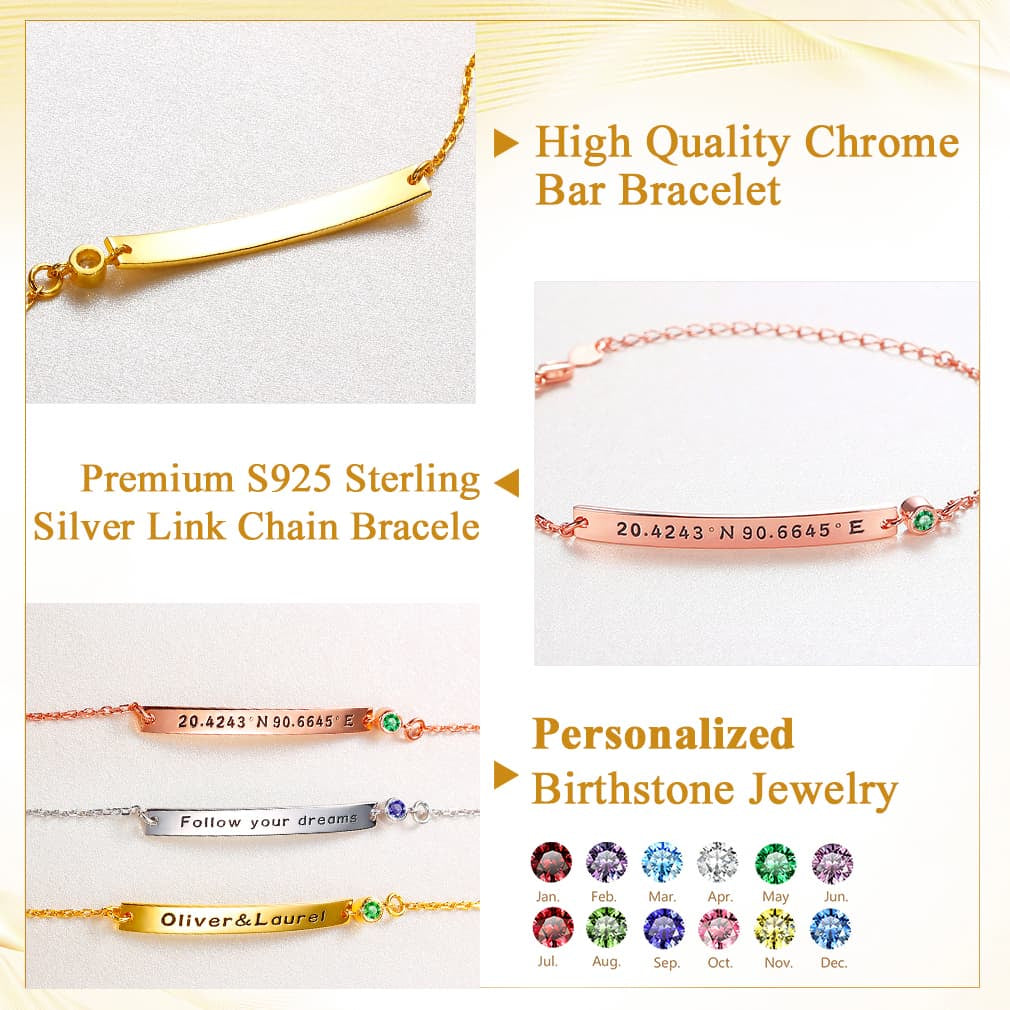 Customize Bar ID Bracelets
