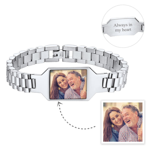 Personalized Wristband Photo Bracelet for Men