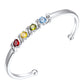 Personalized Family Birthstone Cuff Bracelet For Women