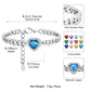 Personalized Halo Heart Birthstone Cuban Link Bracelet