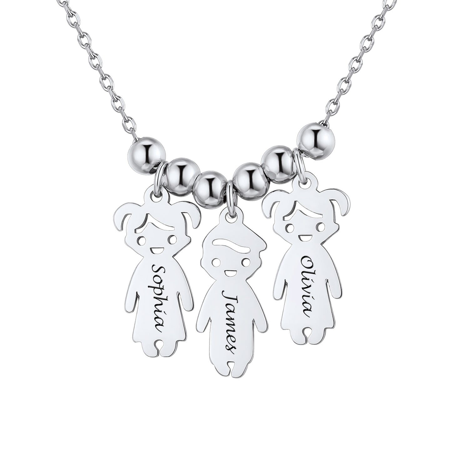 3 children necklace for mom