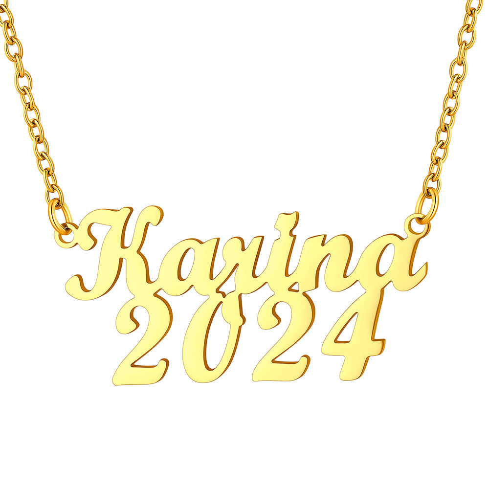 Birth Year Name Necklaces