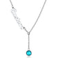 Custom Birthstone Lariat Name Necklace For Women