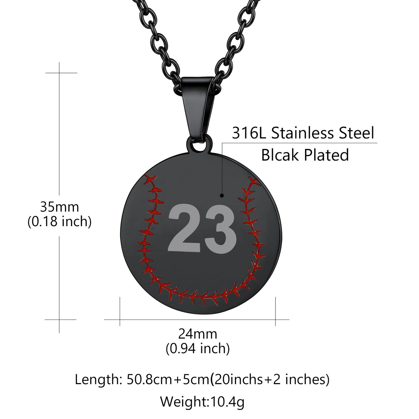 ⚡Flash Sale Custom Baseball Sport Necklaces Jersey Number Necklace