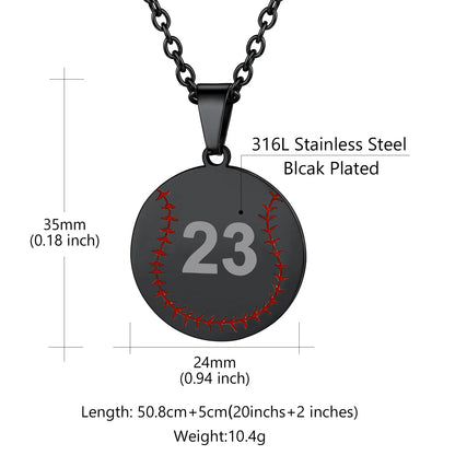 ⚡Flash Sale Custom Baseball Sport Necklaces Jersey Number Necklace