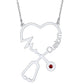 Personalized Stethoscope Heart Name Necklace