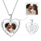 Personalized Heart Photo Necklace with 2 Names for Women