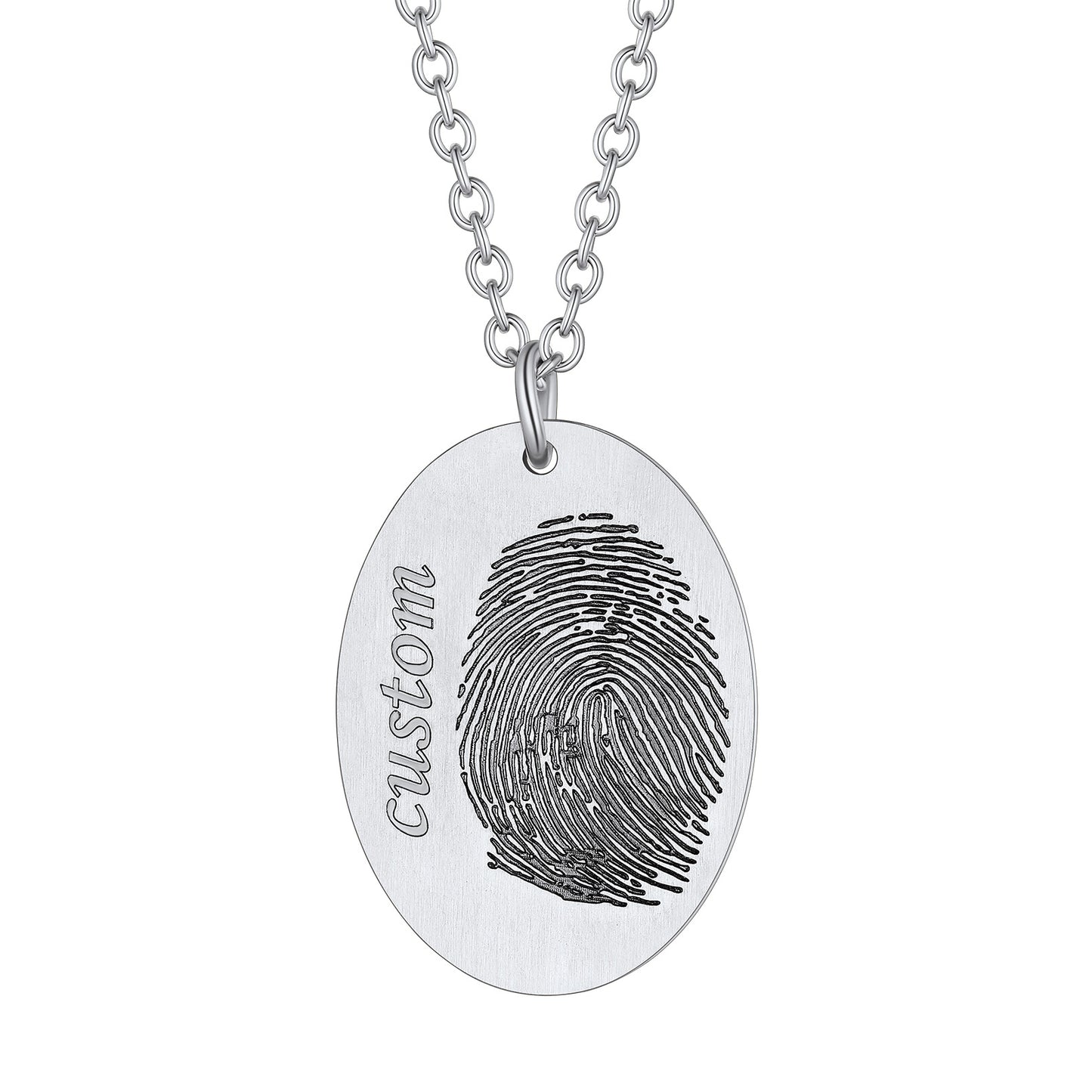 Customized Memorial Fingerprint Keepsake Necklaces