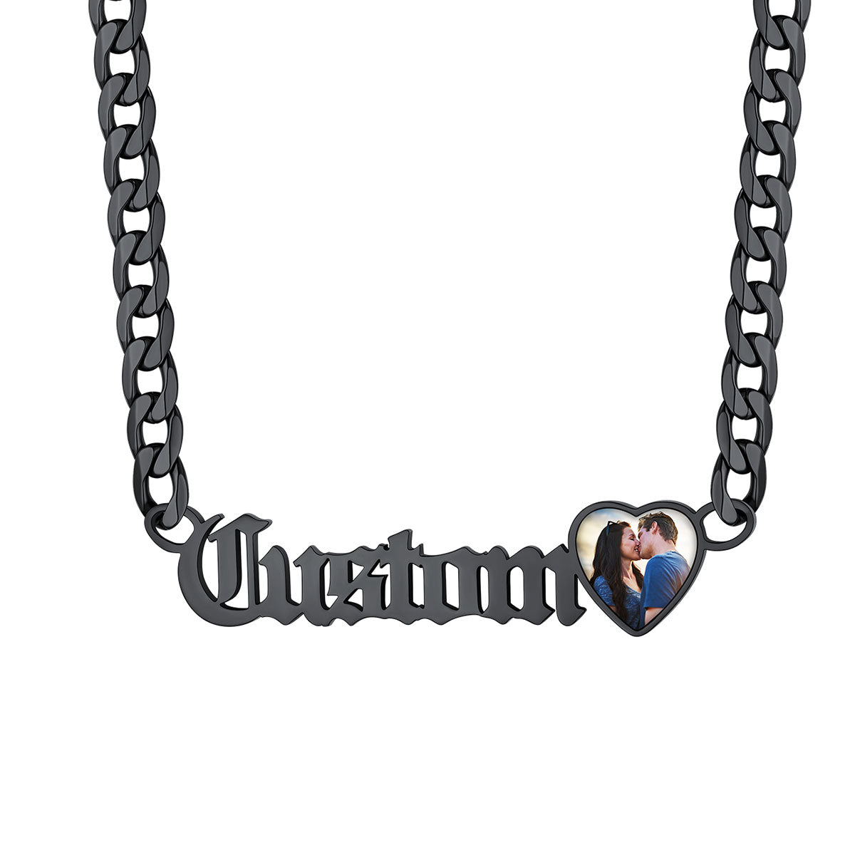Personalized Name Cuban Chain Picture Necklace for Men Women 6MM