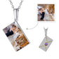 Personalized Picture Envelope Necklace with Birthstone for Women