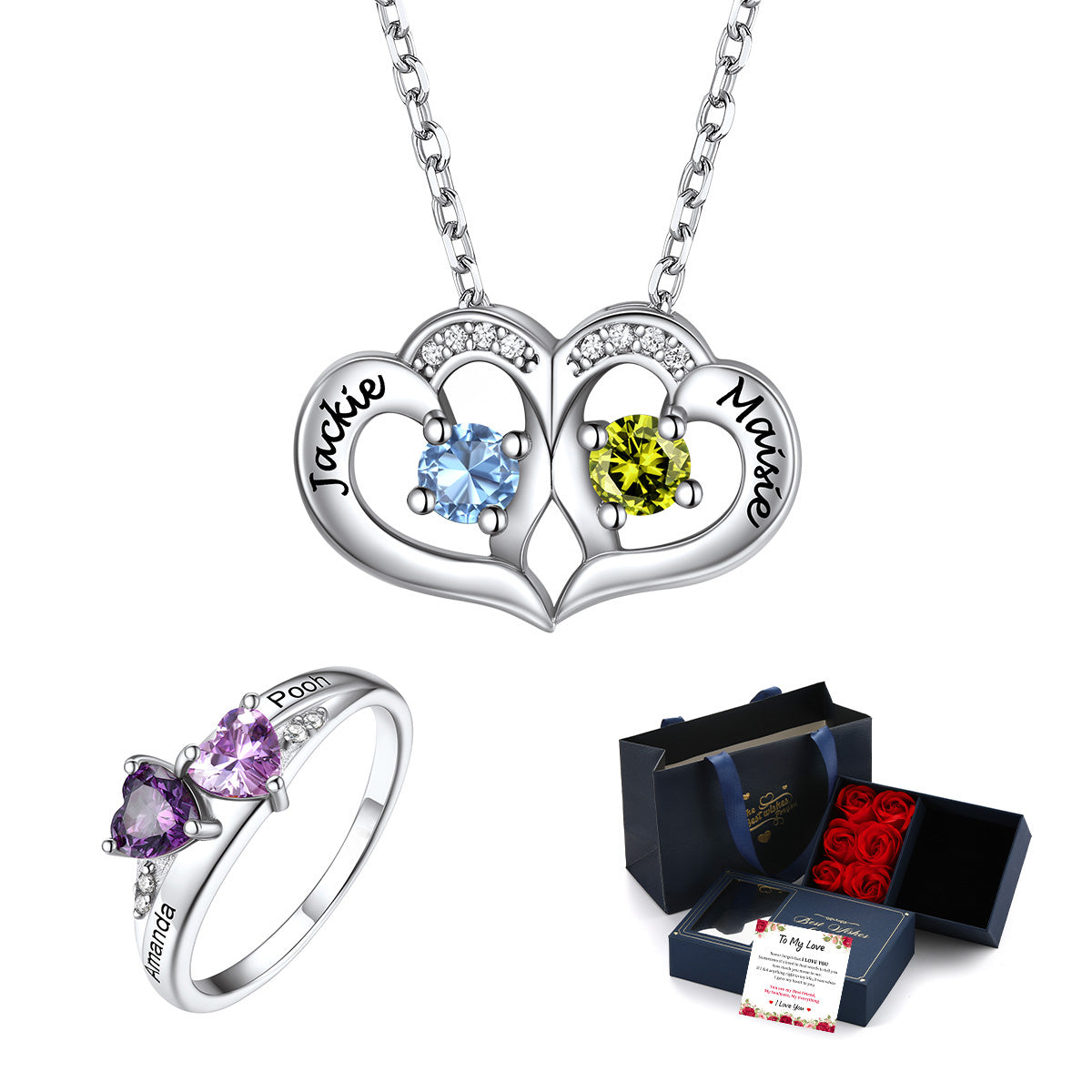 Bracelet manchette réglable personnalisé avec pierre de naissance pour femme 