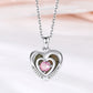 Personalized Birthstone Heart Photo Locket Necklace in Sterling Silver