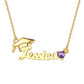 Custom Name Birthstone Graduation Necklace