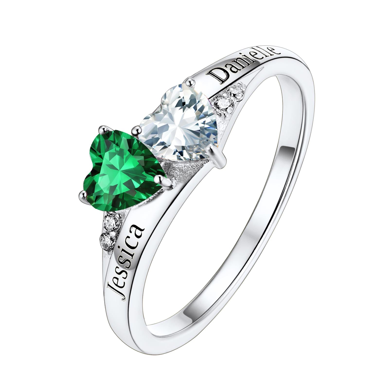 2-Stone Birthstone Promise Ring for Women – BIRTHSTONES JEWELRY INC