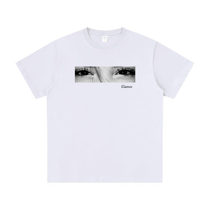 Custom Look Into My Eyes Photo T Shirt Personalized Eye Print Tee