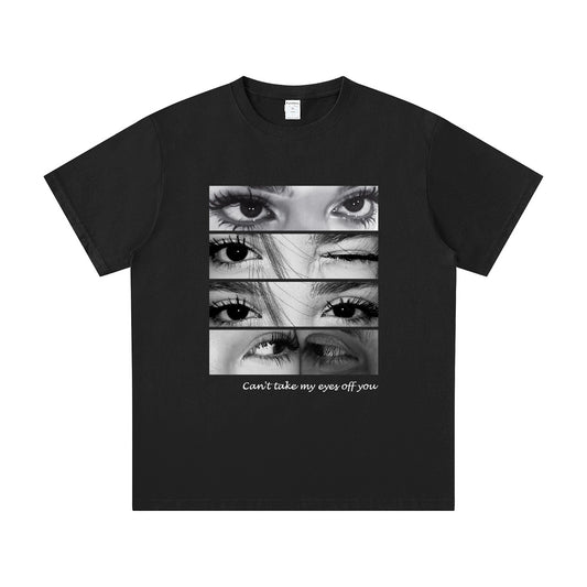 Custom Look Into My Eyes Photo T Shirt Personalized Eye Print Tee