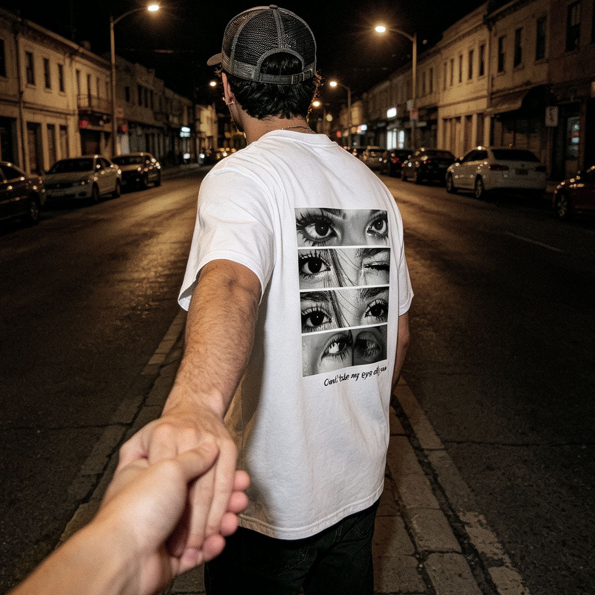 Custom Look Into My Eyes Photo T Shirt Personalized Eye Print Tee