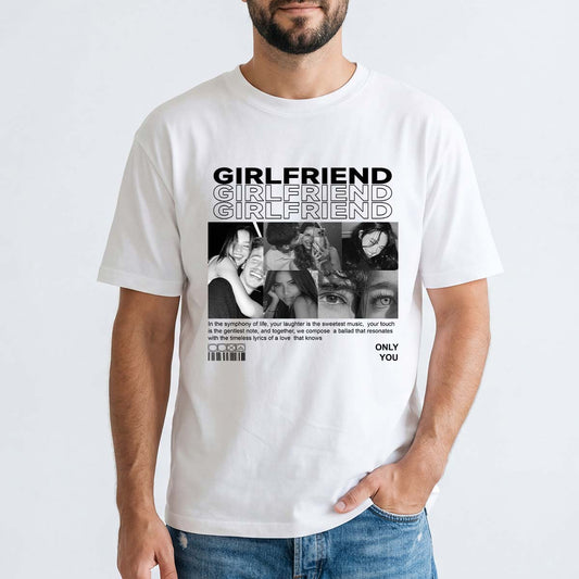 Custom Photo T-shirt Personalized Picture Tees for Couples