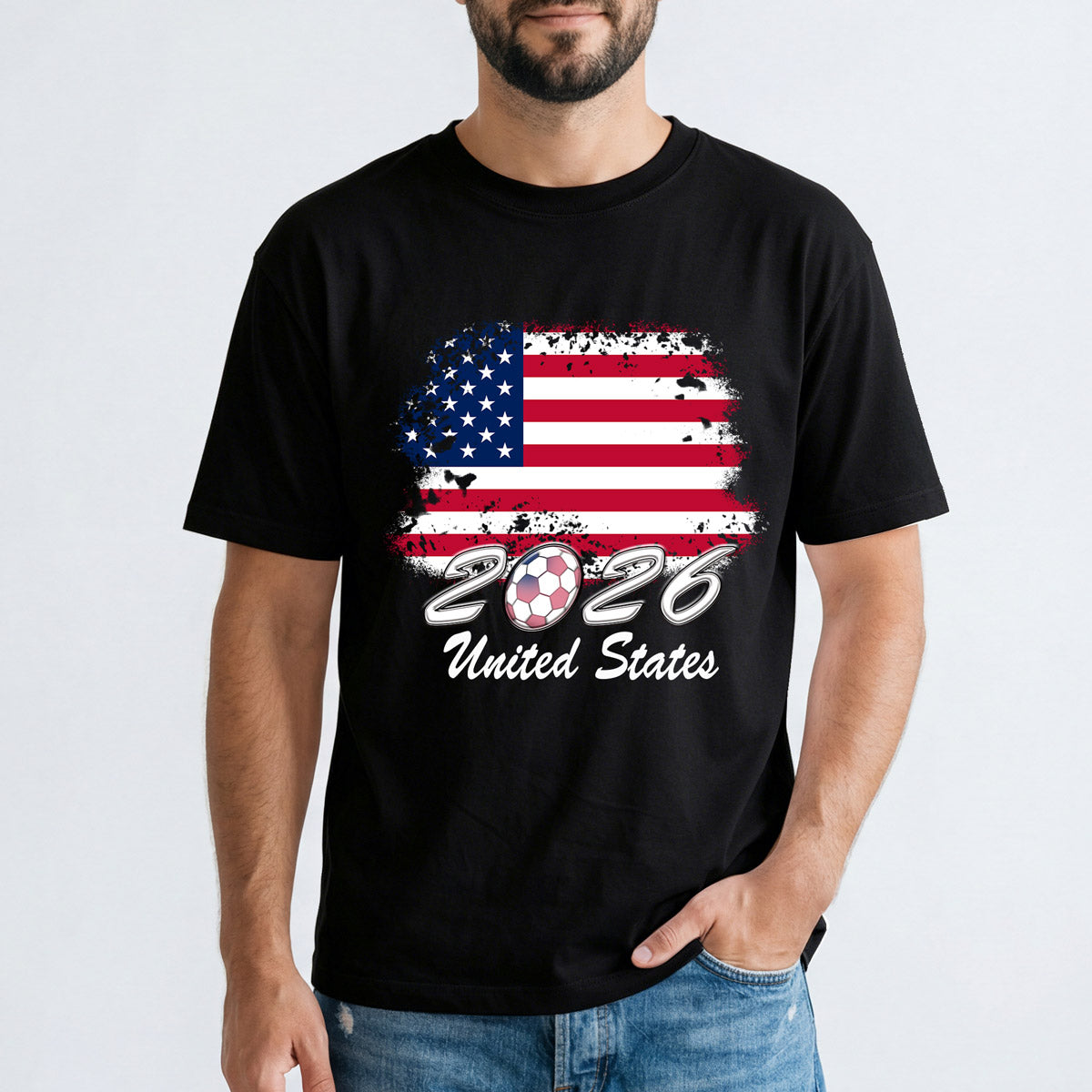 Custom World Cup 2026 National Flag Soccer T Shirt