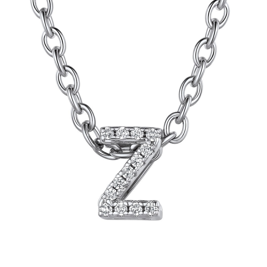 ⚡Flash Sale Cubic Zirconia Initial Necklace