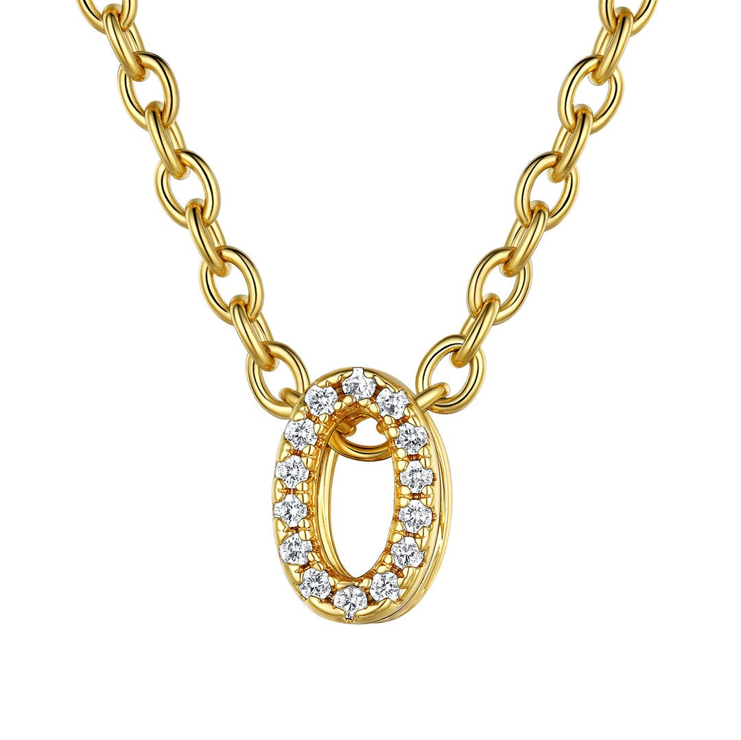 ⚡Flash Sale Cubic Zirconia Initial Necklace