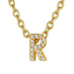 ⚡Flash Sale Cubic Zirconia Initial Necklace