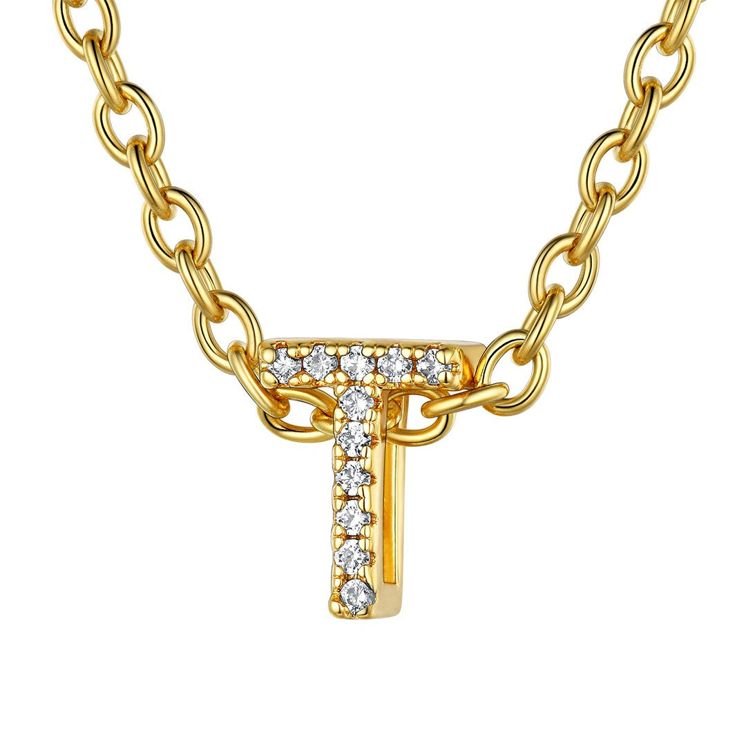 ⚡Flash Sale Cubic Zirconia Initial Necklace