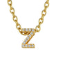 ⚡Flash Sale Cubic Zirconia Initial Necklace