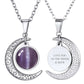 Crescent Moon Cat's Eye Birthstone Crystal Necklace