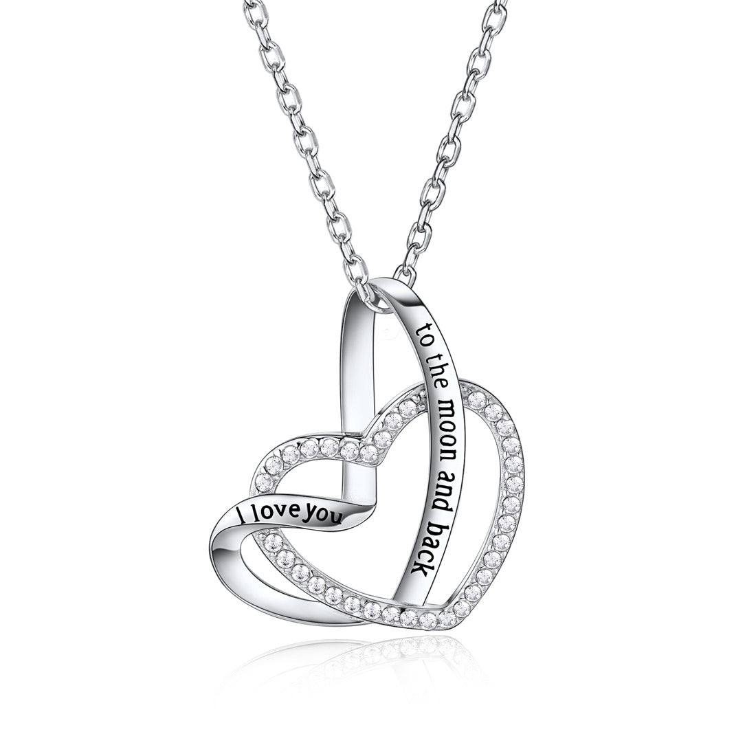 ⚡Flash Sale 925 Sterling Silver Forever Love Heart Necklace