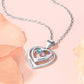 Personalized Sterling Silver Birthstone Heart Necklace