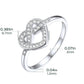 925 Sterling Silver CZ Heart Love Knot Promise Ring for Women