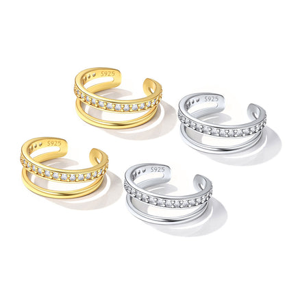 CZ Ear Cuff Earrings Clip On Earrings in different color