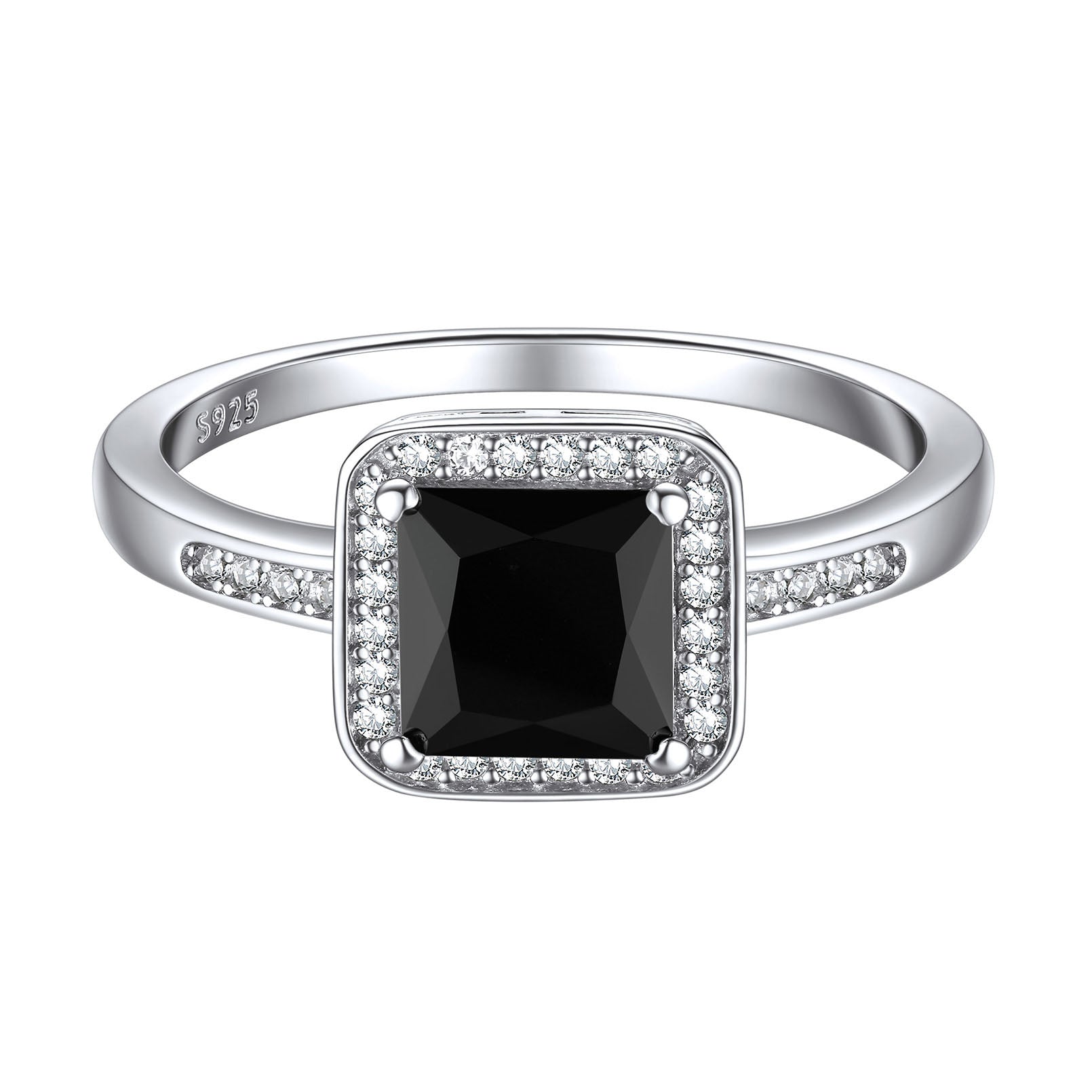 CZ Engagement Rings for women black