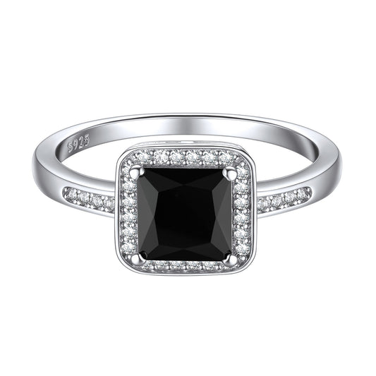CZ Engagement Rings for women black