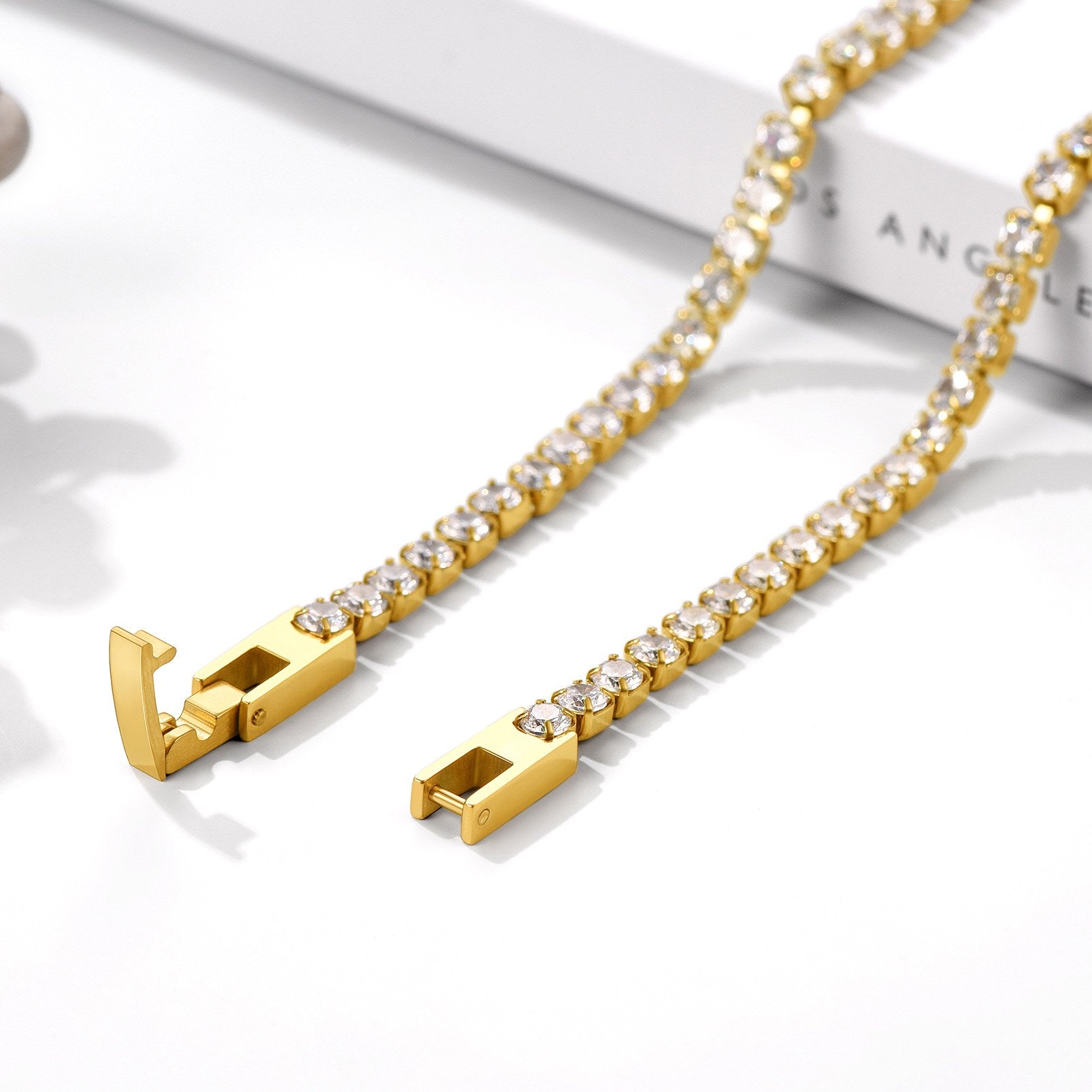 CZ Tennis Necklace in Gold Plated