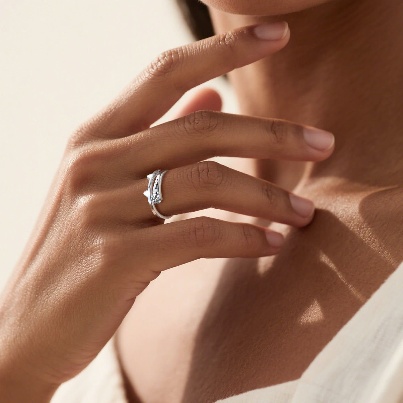 Cat Paw Ring for Women in 925 Sterling Silver