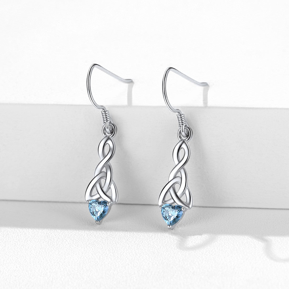 Celtic Knot Birthstone Earrings