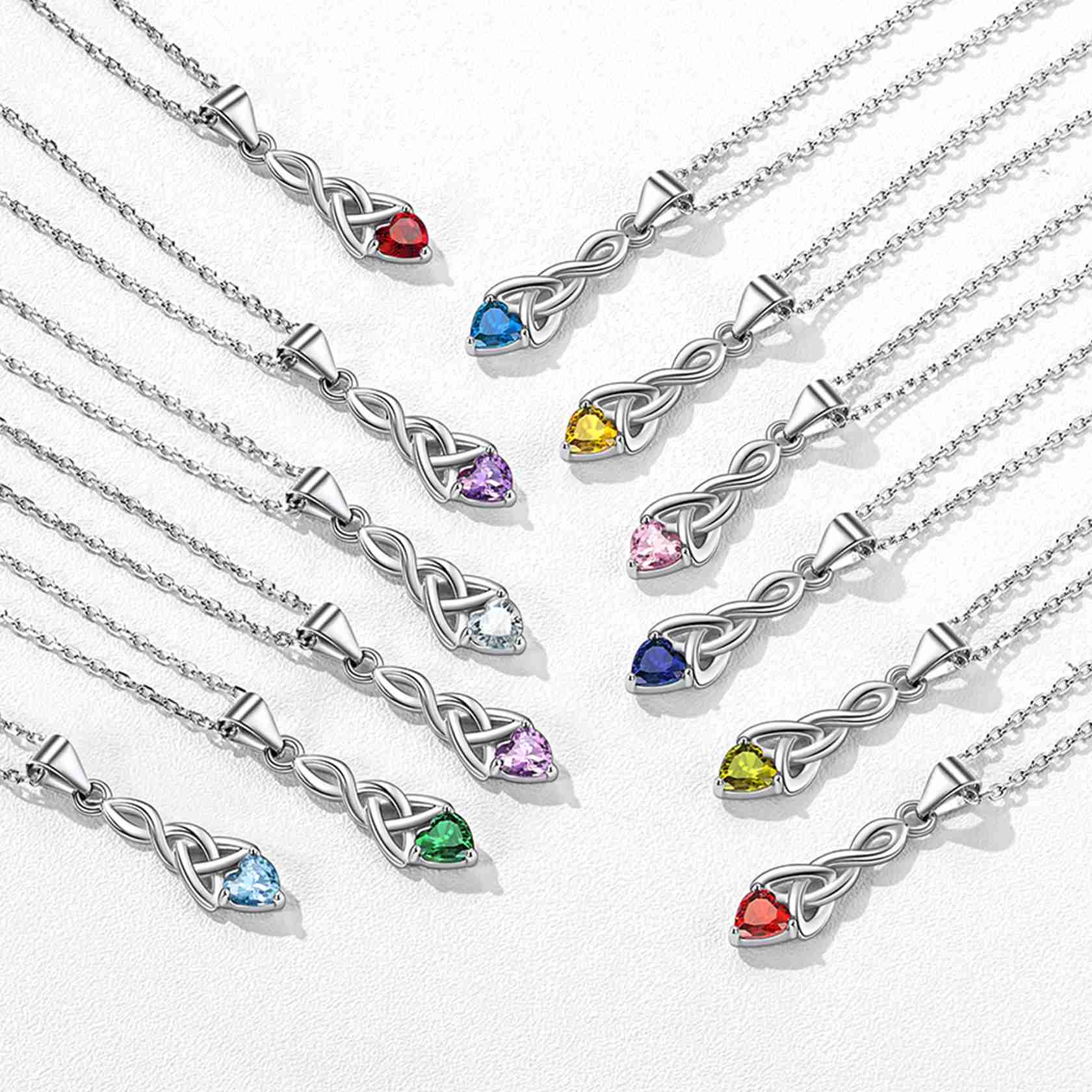 Celtic Knot Birthstone Necklace