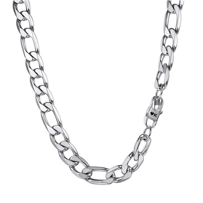 Chunky Figaro Link Chain Necklace 13mm