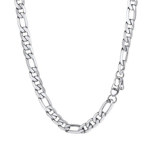 Chunky Figaro Link Chain Necklace for Men 9mm