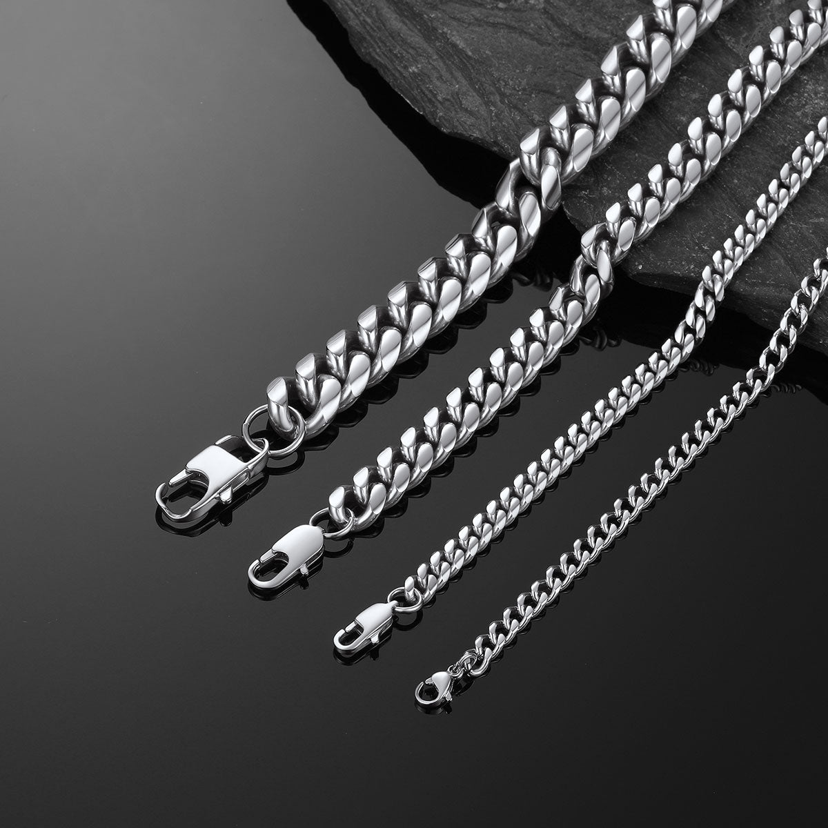 Chunky Miami Cuban Link Chain Necklace in different Width