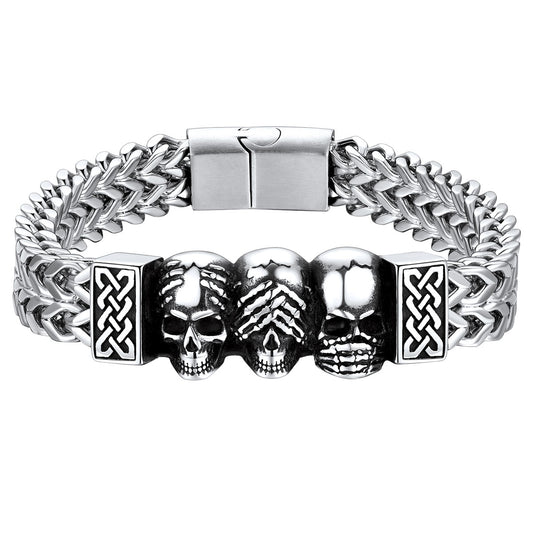 Chunky Skull Chain Bracelets for Men