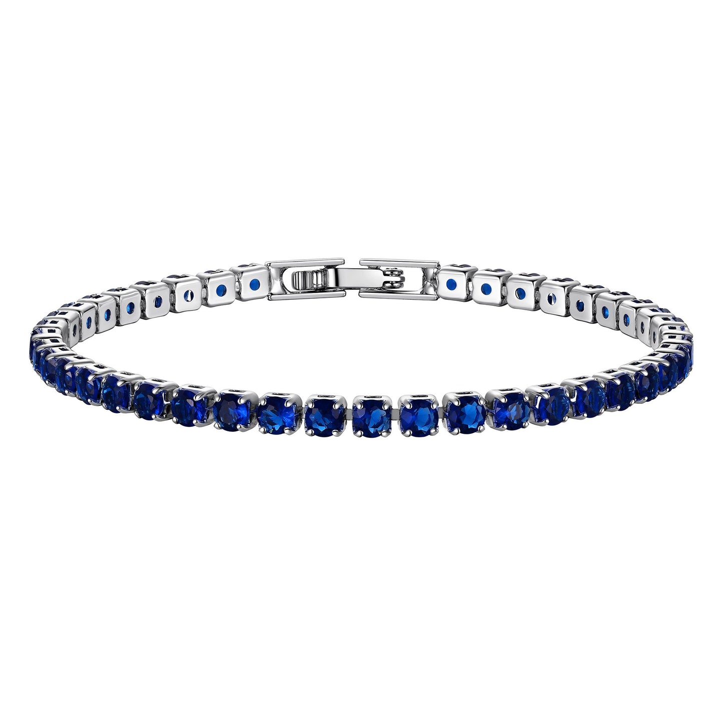 Classic Blue Cubic Zirconia Tennis Bracelet