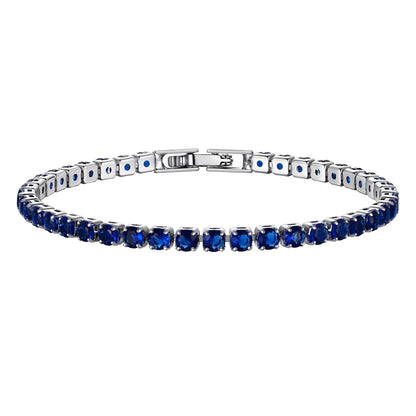 Classic Blue Cubic Zirconia Tennis Bracelet
