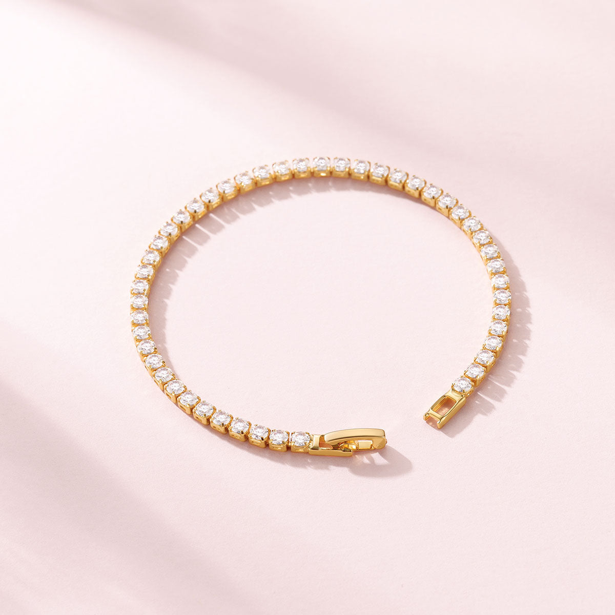 Classic Cubic Zirconia Tennis Bracelet in Gold Plated