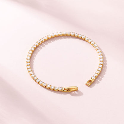 Classic Cubic Zirconia Tennis Bracelet in Gold Plated
