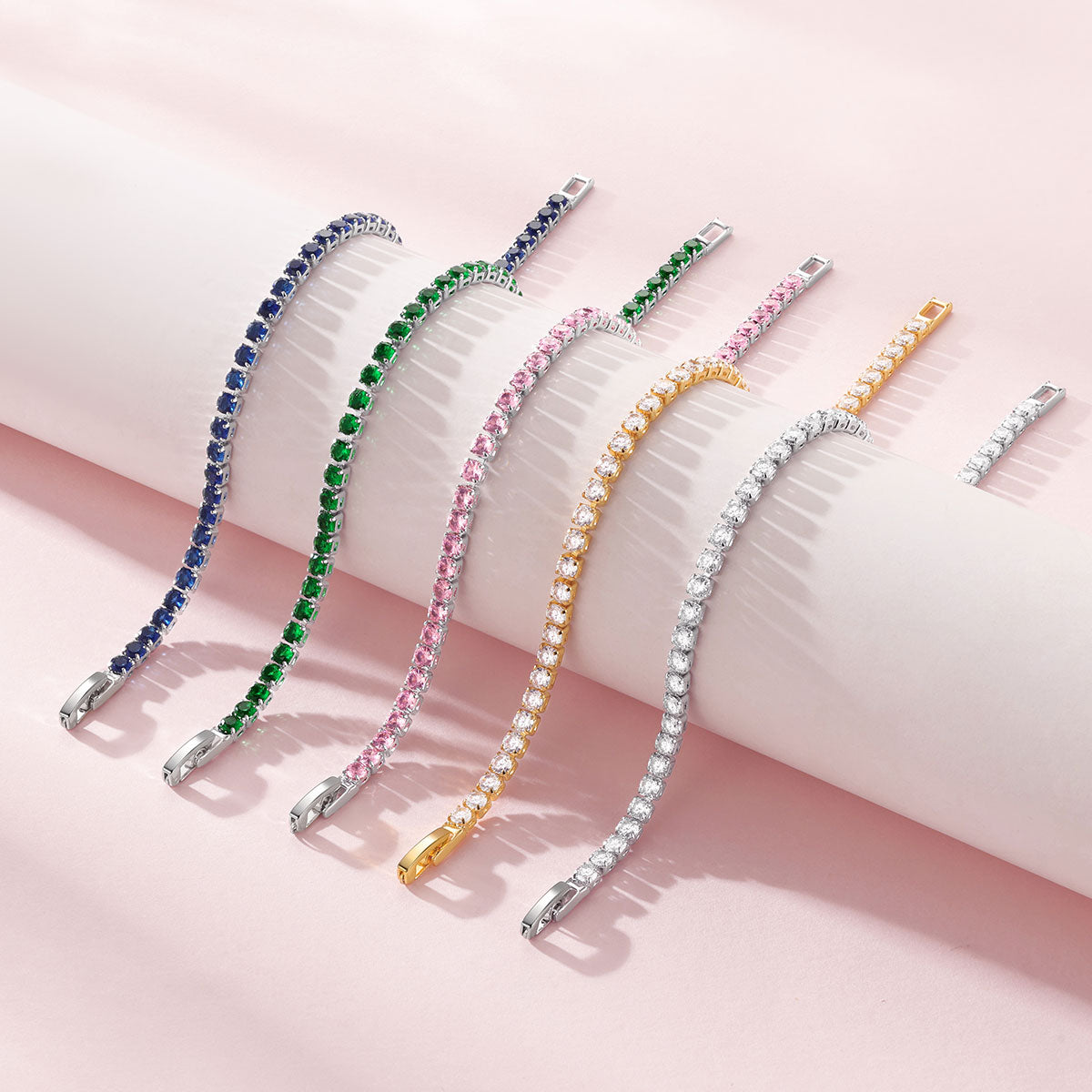 Classic Cubic Zirconia Tennis Bracelet in different color