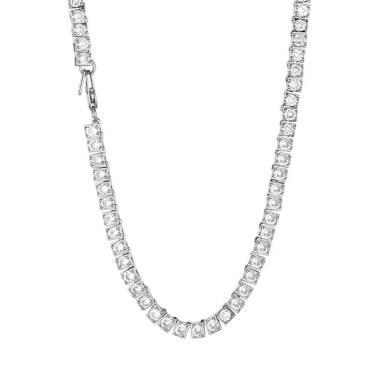 Classic Cubic Zirconia Tennis Necklace for Men Women